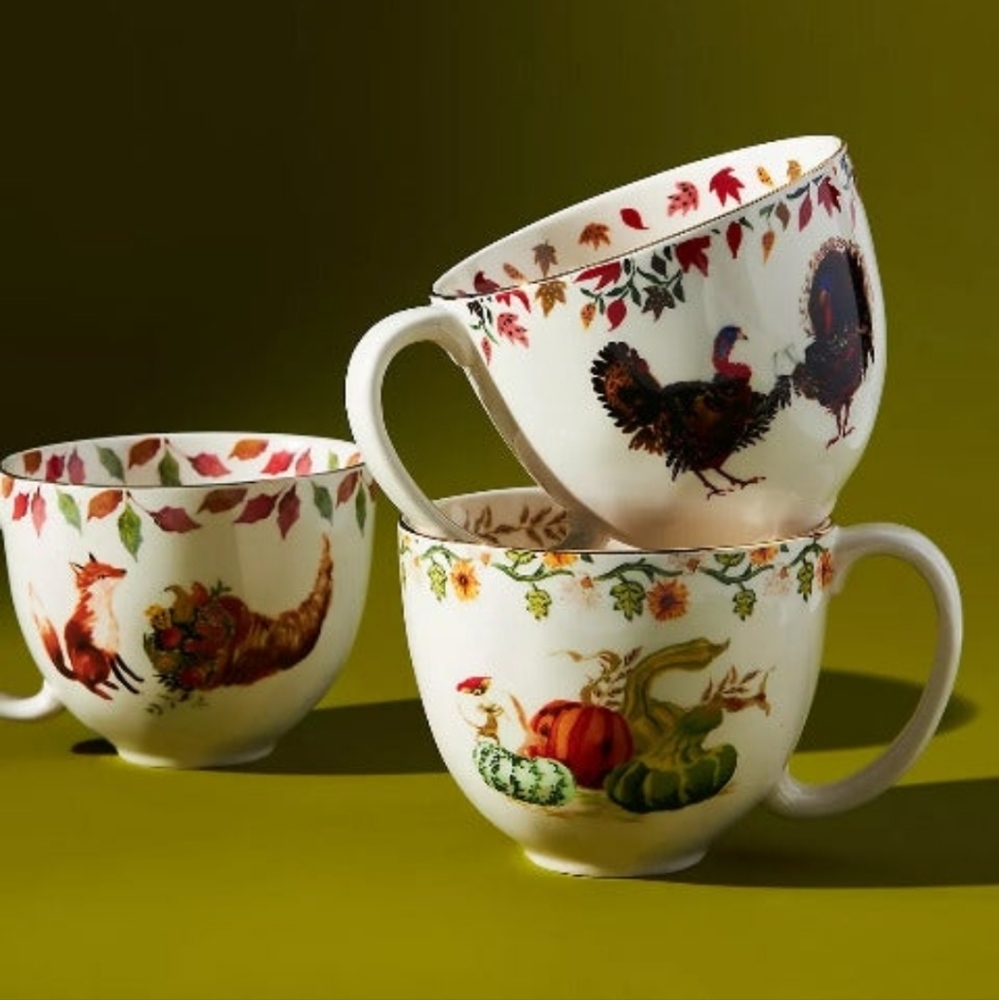 Anthropologie Inslee Fariss Autumn's Bounty Mug - pumpkin - Picture 3 of 16